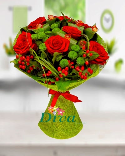 7 G�l ve Krizantem Buketi